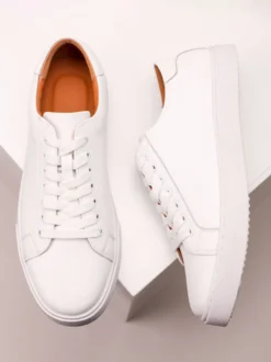 Baskets à lacets et bout rond pour homme chaussures de randonnée plates