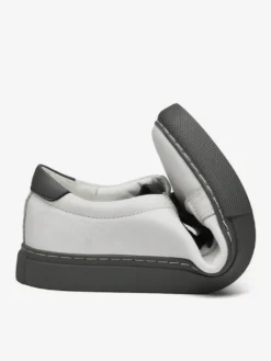 Baskets pour hommes Chaussures de sport à bout rond en cuir à la mode