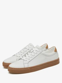Baskets pour hommes Chaussures de sport à bout rond en cuir à la mode