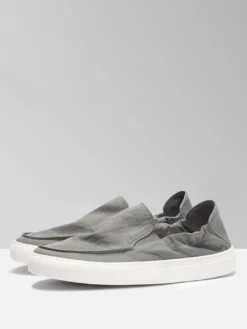 Baskets pour hommes Mocassins confortables en polyester à bout rond Chaussures décontractées à enfiler