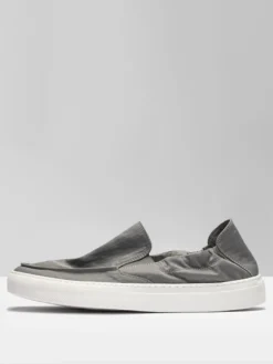 Baskets pour hommes Mocassins confortables en polyester à bout rond Chaussures décontractées à enfiler