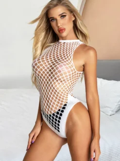 Bas Lingerie Sexy Creusants Coupe Cintrée Unicolore Bas Sexy