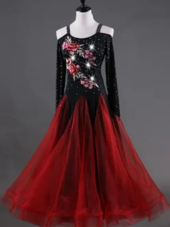 Belle Robe de bal Performance color-block en organza pour adultes Déguisements Halloween