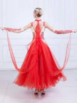 Belle Robe de bal Performance color-block en organza pour adultes Déguisements Halloween