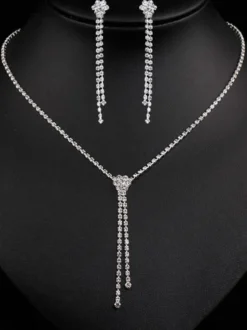 Bijoux de mariage collier et boucle d'oreille