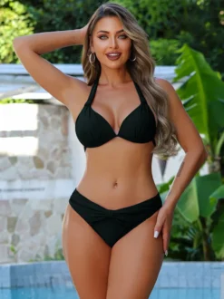Bikini froncé avec nœud pour l'été 2026