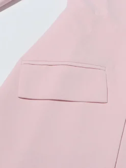 Blazer chic à manches longues découpées pour femme