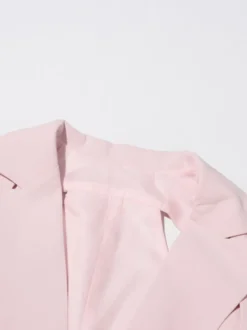 Blazer chic à manches longues découpées pour femme