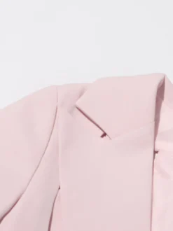 Blazer chic à manches longues découpées pour femme
