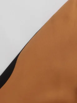 Blazer long à revers contrastés color block pour femme veste maxi asymétrique patchwork