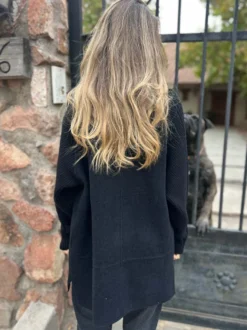 Blazer patchwork à manches en maille pour femme 2026