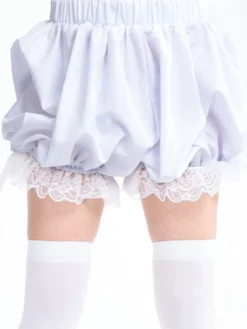 Bloomer Lolita douce 2026 Leggings en dentelle et volants Déguisements Halloween