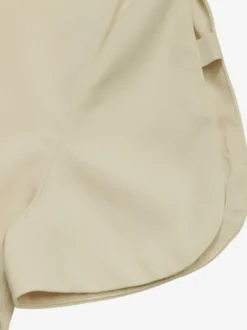Blouse pour femme abricot col en V manches courtes style décontracté idéale pour l'été