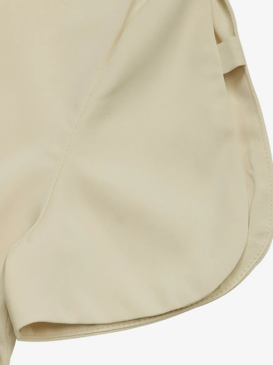 Blouse pour femme abricot col en V manches courtes style décontracté idéale pour l'été