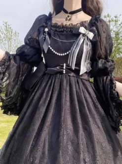 Blouses Sweet Lolita Blanc Manches Longues Haut Lolita Volants Chemise Lolita