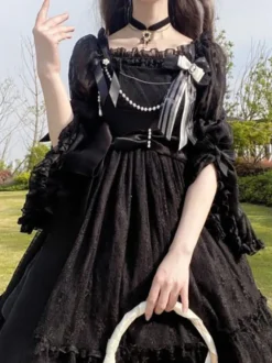 Blouses Sweet Lolita Blanc Manches Longues Haut Lolita Volants Chemise Lolita