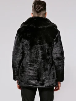 Blousons aviateur en fausse fourrure pour hommes