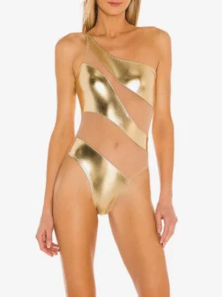 Body asymétrique en maille métallique ajourée patchwork transparent échancré idéal pour les festivals et raves.