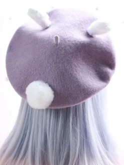 Bonnet Lolita Doux Béret Lolita Oreille Lapin Déguisements Halloween