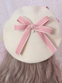 Bonnet Lolita en Laine Fleurie Lolita Doux Déguisements Halloween