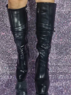 Bottes au genou sexy à talons aiguilles chaussures femmes
