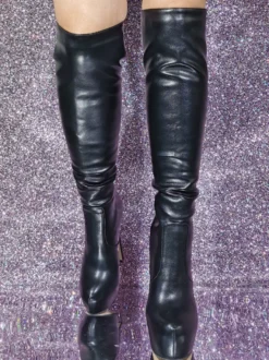 Bottes au genou sexy à talons aiguilles chaussures femmes