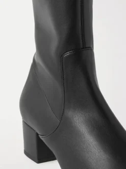 Bottes cuissardes à bout carré et talon épais pour femme