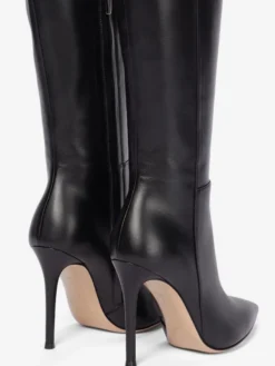 Bottes cuissardes noires à bout pointu et talons hauts grandes tailles