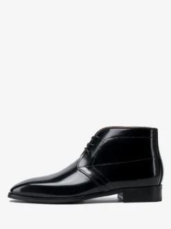 Bottes de travail Martin pour hommes en cuir de vachette classique marron café Bottines