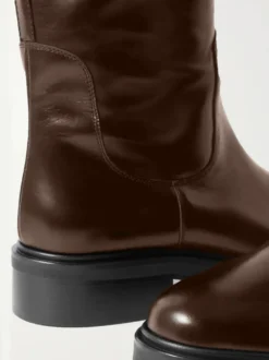 Bottes d'équitation noires pour femmes bottes plates à bout rond et hauteur genou
