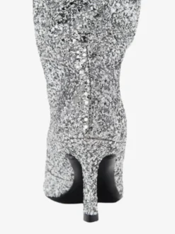 Bottes fête à paillettes bottes hautes souples à bout pointu cuissardes