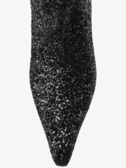 Bottes fête à paillettes bottes hautes souples à bout pointu cuissardes