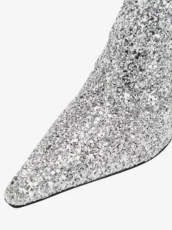 Bottes fête à paillettes bottes hautes souples à bout pointu cuissardes
