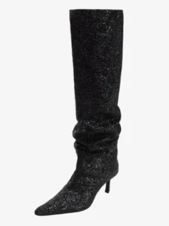 Bottes fête à paillettes bottes hautes souples à bout pointu cuissardes