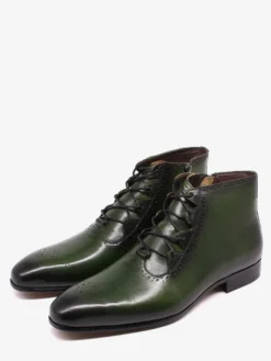 Bottes habillées pour hommes bottines en cuir véritable faites à la main