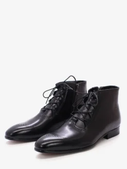 Bottes habillées pour hommes bottines en cuir véritable faites à la main