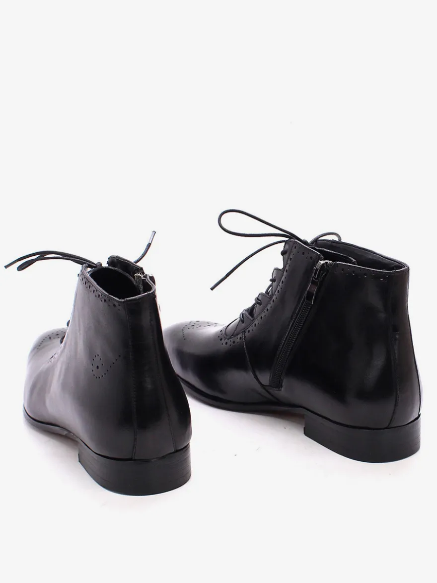 Bottes habillées pour hommes bottines en cuir véritable faites à la main
