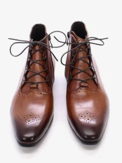 Bottes habillées pour hommes bottines en cuir véritable faites à la main