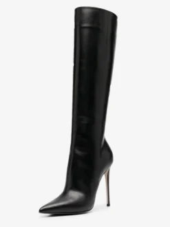 Bottes Hautes Bottines Rouges À Bout Pointu Talon Aiguille