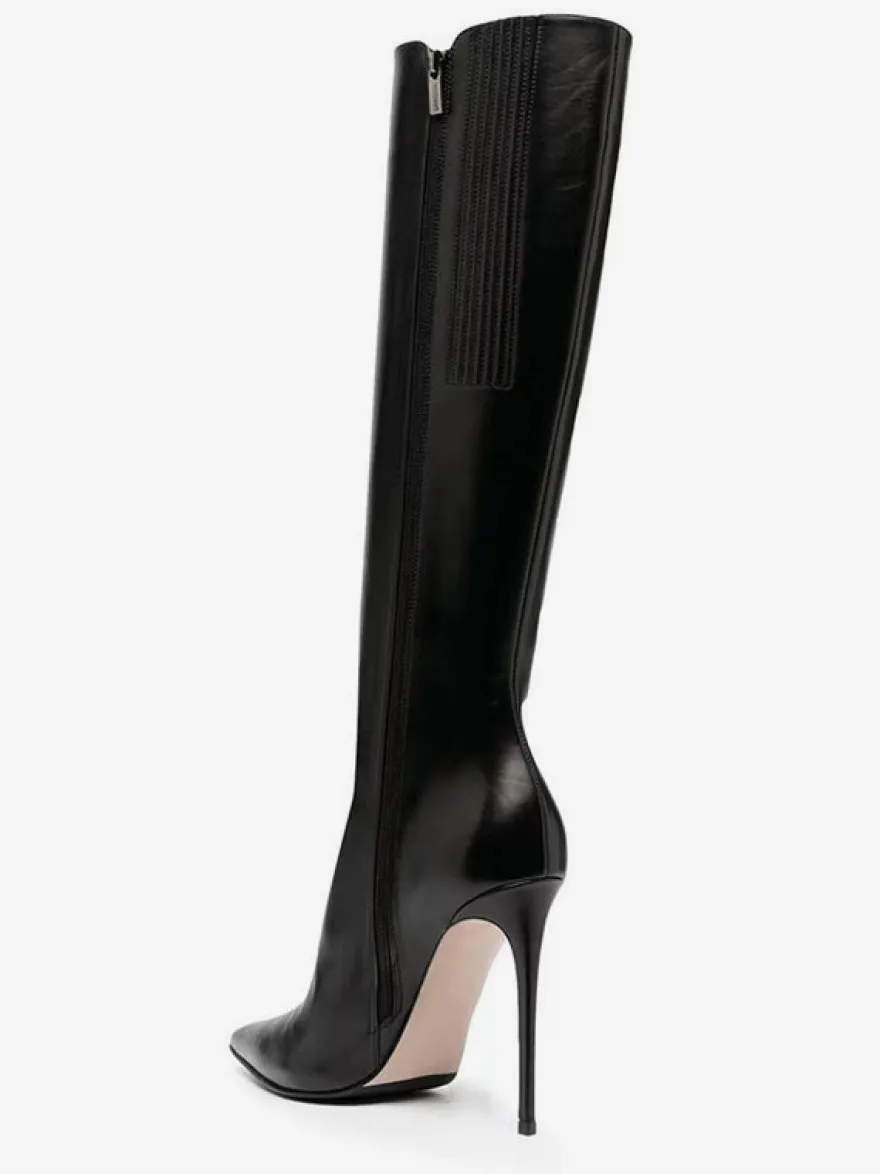 Bottes Hautes Bottines Rouges À Bout Pointu Talon Aiguille