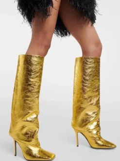 Bottes hautes à bout carré et talons hauts bottes au genou