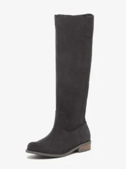 Bottes hautes en daim marron clair pour femmes