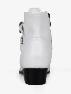 Bottes Homme avec Bout Rond à Lacets en Cuir Synthétique Unicolore