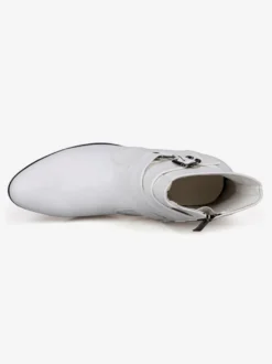 Bottes Homme avec Bout Rond à Lacets en Cuir Synthétique Unicolore