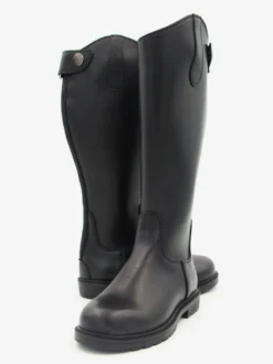 Bottes Hommes En Cuir De Vachette Bottes De Chevalier Noires Chics