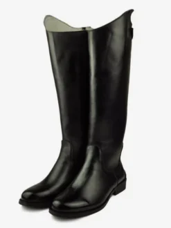 Bottes Hommes En Cuir De Vachette Bottes De Chevalier Noires Chics