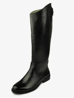 Bottes Hommes En Cuir De Vachette Bottes De Chevalier Noires Chics