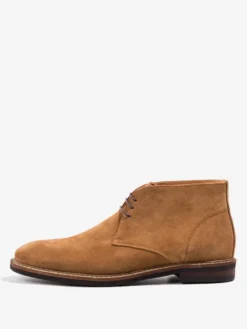 Bottes à lacets à bout rond en cuir suédé marron foncé Chukka Vintage Desert pour hommes