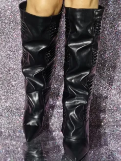 Bottes Mi-longues À Talons Compensés Chaussures Pour Femmes Bottines