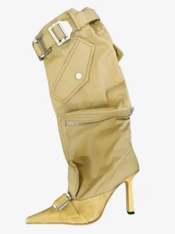Bottes noires hautes à bout pointu et à talons hauts avec fermeture éclair pour femmes (2026)